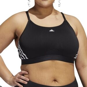 adidas 3X Aeroreact Training Light-Support 3-Stripes Bra Black White 2226-au